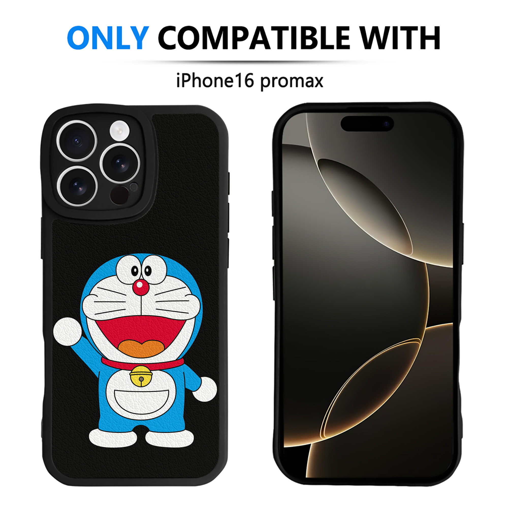 （画像用） ドラえもん Doraemon 【iPhone 16シリーズ対応】シリコンスマホケース（レザー調） 材質：シリコン